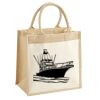 Cotton Pocket Jute Midi Tote Thumbnail