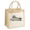 Cotton Pocket Jute Midi Tote Thumbnail