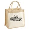 Cotton Pocket Jute Midi Tote Thumbnail