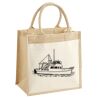 Cotton Pocket Jute Midi Tote Thumbnail