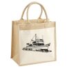 Cotton Pocket Jute Midi Tote Thumbnail