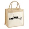 Cotton Pocket Jute Midi Tote Thumbnail