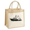 Cotton Pocket Jute Midi Tote Thumbnail