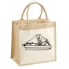 Cotton Pocket Jute Midi Tote Thumbnail