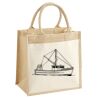 Cotton Pocket Jute Midi Tote Thumbnail