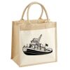 Cotton Pocket Jute Midi Tote Thumbnail