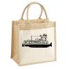 Cotton Pocket Jute Midi Tote Thumbnail