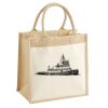 Cotton Pocket Jute Midi Tote Thumbnail