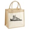 Cotton Pocket Jute Midi Tote Thumbnail