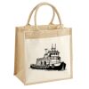 Cotton Pocket Jute Midi Tote Thumbnail