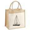 Cotton Pocket Jute Midi Tote Thumbnail