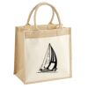 Cotton Pocket Jute Midi Tote Thumbnail