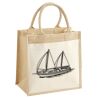 Cotton Pocket Jute Midi Tote Thumbnail