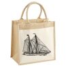 Cotton Pocket Jute Midi Tote Thumbnail