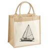 Cotton Pocket Jute Midi Tote Thumbnail