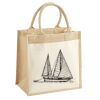 Cotton Pocket Jute Midi Tote Thumbnail