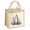 Cotton Pocket Jute Midi Tote Thumbnail