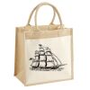 Cotton Pocket Jute Midi Tote Thumbnail