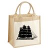 Cotton Pocket Jute Midi Tote Thumbnail