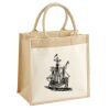 Cotton Pocket Jute Midi Tote Thumbnail