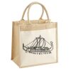 Cotton Pocket Jute Midi Tote Thumbnail