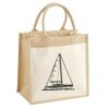 Cotton Pocket Jute Midi Tote Thumbnail