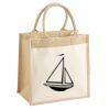 Cotton Pocket Jute Midi Tote Thumbnail