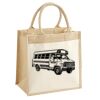 Cotton Pocket Jute Midi Tote Thumbnail