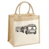 Cotton Pocket Jute Midi Tote Thumbnail