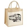 Cotton Pocket Jute Midi Tote Thumbnail