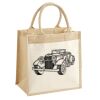Cotton Pocket Jute Midi Tote Thumbnail
