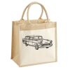 Cotton Pocket Jute Midi Tote Thumbnail