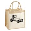 Cotton Pocket Jute Midi Tote Thumbnail