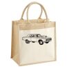Cotton Pocket Jute Midi Tote Thumbnail