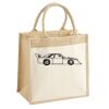 Cotton Pocket Jute Midi Tote Thumbnail