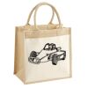Cotton Pocket Jute Midi Tote Thumbnail