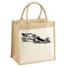 Cotton Pocket Jute Midi Tote Thumbnail
