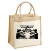 Cotton Pocket Jute Midi Tote Thumbnail