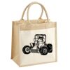 Cotton Pocket Jute Midi Tote Thumbnail