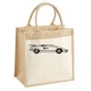 Cotton Pocket Jute Midi Tote Thumbnail