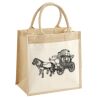 Cotton Pocket Jute Midi Tote Thumbnail