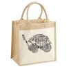Cotton Pocket Jute Midi Tote Thumbnail