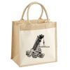 Cotton Pocket Jute Midi Tote Thumbnail