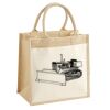 Cotton Pocket Jute Midi Tote Thumbnail