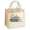 Cotton Pocket Jute Midi Tote Thumbnail