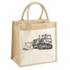 Cotton Pocket Jute Midi Tote Thumbnail