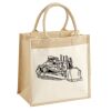 Cotton Pocket Jute Midi Tote Thumbnail