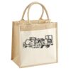 Cotton Pocket Jute Midi Tote Thumbnail