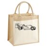 Cotton Pocket Jute Midi Tote Thumbnail