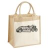 Cotton Pocket Jute Midi Tote Thumbnail